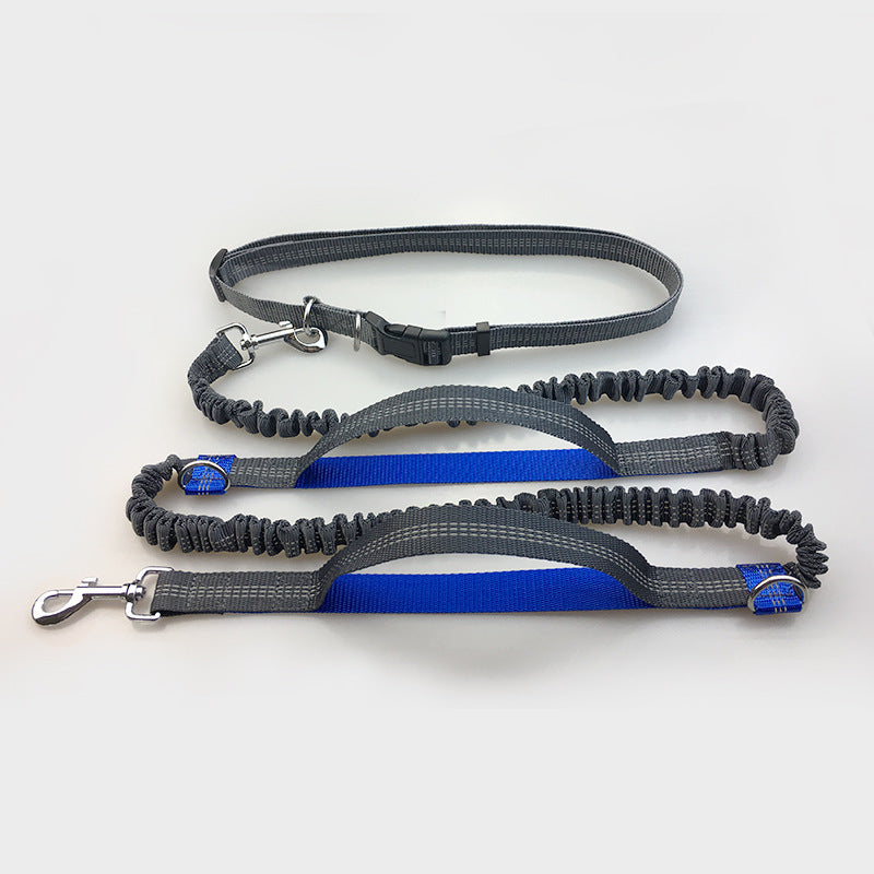 Hands-Free Dog Leash - Adjustable Waist Belt & Bungee Design