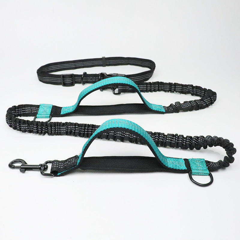 Hands-Free Dog Leash - Adjustable Waist Belt & Bungee Design