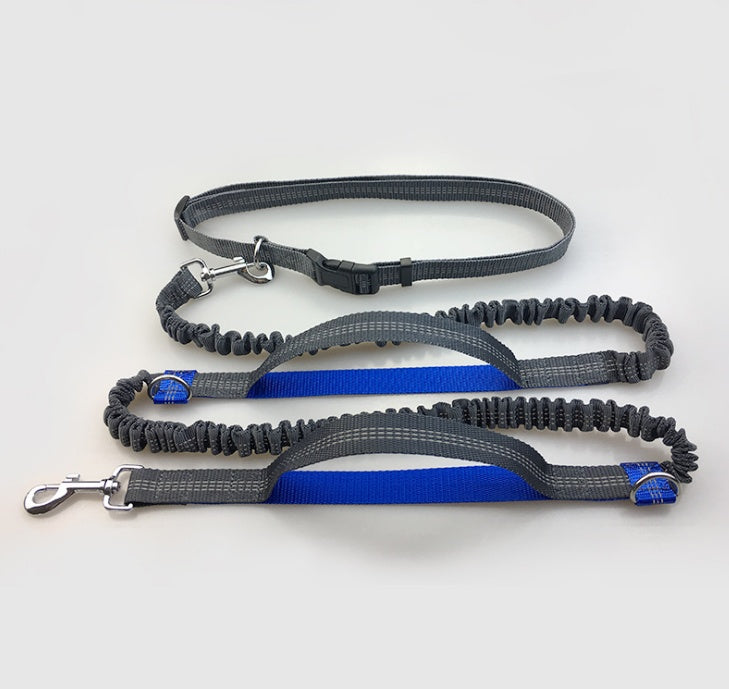 Hands-Free Dog Leash - Adjustable Waist Belt & Bungee Design