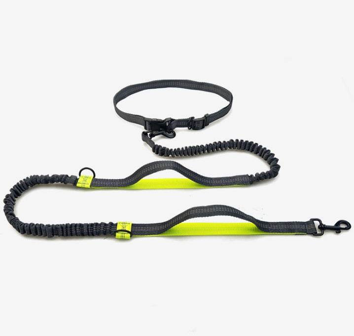 Hands-Free Dog Leash - Adjustable Waist Belt & Bungee Design