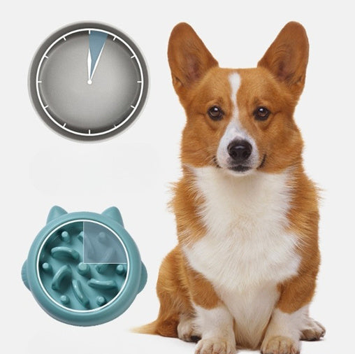 Anti-Choke Slow Feeder Pet Bowl