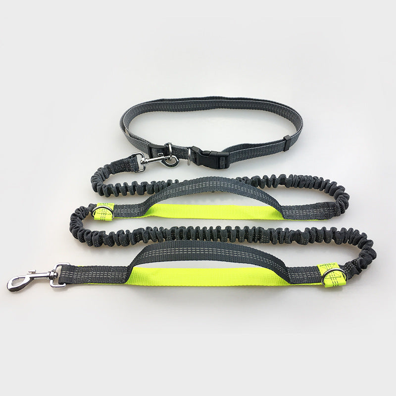 Hands-Free Dog Leash - Adjustable Waist Belt & Bungee Design