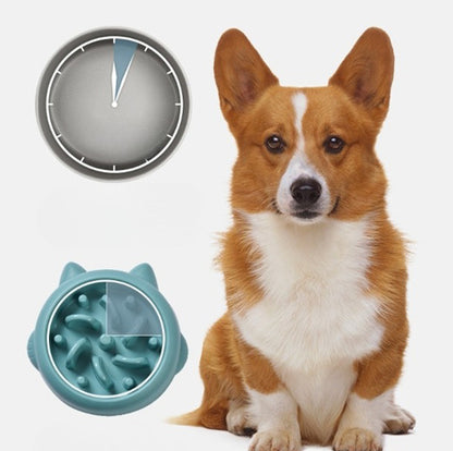Anti-Choke Slow Feeder Pet Bowl